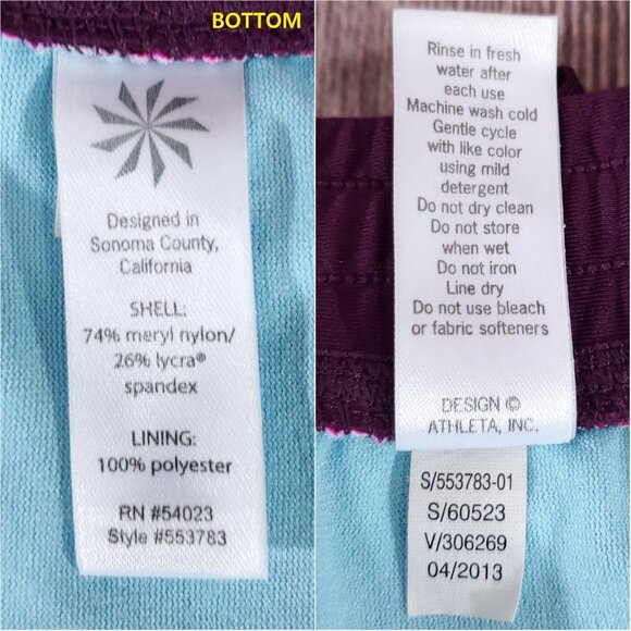 Athleta Cayo Coco Ready To Run Tribal Print 2 Pcs Bikini Set Sz Top XS Bottom S - Picture 10 of 10